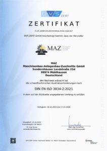 thumbnail of 2025_10_15 – MAZ, DVS Zert, Zertifikat DIN EN ISO 3834-2